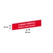 0404000135272-Plaque boîte à lettres personnalisée avec votre texte - 100 x 20 mm - rouge - adhésiv