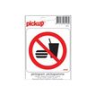 40310824-Pickup - Pictogramme rond - Nourriture / boissons interdites - 100 mm-P_4031082_1-0