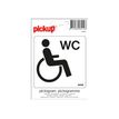 40312286-Pickup - Plaque de signalisation - 100 x 100 mm - autocollant - WC (handicapés)-P_4031228_1-0
