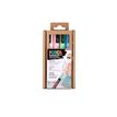 Posca - Pack de 4 feutres pastel - pointe fine - blanc, vert, bleu ,rose