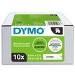 DYMO D1 - Pack de - 10 rubans d'étiquetage - noir/blanc- 9mm x 7m