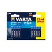 VARTA Longlife Power - 12+4 piles alcalines - AAA LR03