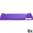 Exacompta COMBO - 6 Corbeilles à courrier violet translucide