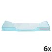Exacompta COMBO Glossy - 6 Corbeilles à courrier turquoise translucide