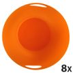 Exacompta Ecobin - 8 Corbeilles à papier 15L - orange translucide