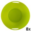 Exacompta Ecobin - 8 Corbeilles à papier 15L - vert anis translucide