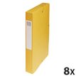 Exacompta Exabox - 8 Boîtes de classement en carte lustrée - dos 40 mm - jaune