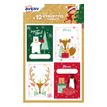 12 étiquettes cadeaux de Noël, ours polaire et renard