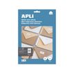 Apli Agipa - 650 Étiquettes adhésives blanches multi-usages - 38 x 21,2 mm - coins droits - réf 12926