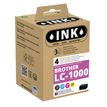 Inktcartridge compatible Brother LC1000 - pack de 4 - noir, cyan, magenta, jaune - Ink K10361W4 