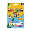 BIC Kids Evolution - 12 Crayons de couleurs triangulaires
