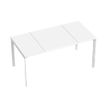 Bureau droit EASYDESK - L160 x P80 cm  - Blanc