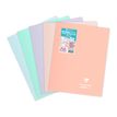 Clairefontaine Koverbook Blush - Cahier polypro 24 x 32 cm - 48 pages - grands carreaux (Seyes) - disponible dans différentes couleurs pastels