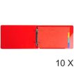 Exacompta - 10 Classeurs 2 anneaux - Dos 40 mm - pour fiches bristol 14,8 x 21 cm - disponible dans différentes couleurs
