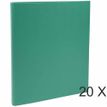Exacompta - 20 Classeurs à anneaux - Dos 20 mm - A4 - vert (carton recouvert PP)