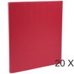 Exacompta - 20 Classeurs à anneaux - Dos 20 mm - A4 - rouge (carton recouvert PP)