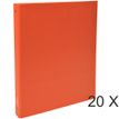 Exacompta - 20 Classeurs à anneaux - Dos 40 mm - A4 - orange (carton recouvert PP)