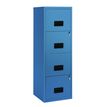 Classeur 4 tiroirs pour dossiers suspendus - 125,6 x 40 x 40 cm - bleu