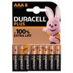 DURACELL 100% Plus - 8 piles alcalines - AAA LR03