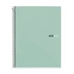 THE ORIGINAL NOTEBOOK, couverture rigide, A4, quadrillage 5x5 mm, 80 feuilles de 1 couleur,  Miquelrius, Aqua.