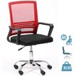 OfficePro SQEEZY - stoel - nylon, gaas, verchroomd metaal - zwart, rouge