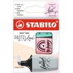 STABILO BOSS MINI Pastellove 2.0 - Markeerstift - vleugje turkoois, vleugje roze, watermint - inkt op waterbasis - 2-5 mm (pak van 3)