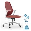 UBISE Time - stoel - nylon, gaas, 100% polyester - rood, lichtgrijs