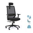 OfficePro TECSY - stoel - nylon, textiel, gaas - zwart