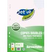 Jet'Up Green - 300 copies doubles A4 - grands carreaux - perforées