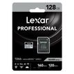 Lexar - carte mémoire 128 Go - Class 10 - micro SDXC + adaptateur