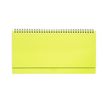 Agenda à spirale Colours Collection - planificateur de bureau - 1 semaine par page - 29 x 15 cm - vert citron