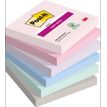 Post-it - 6 Blocs notes de 90 feuilles Super Sticky Post-it Soulful  - couleurs assorties - 76 x 76 mm