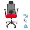 Fauteuil de bureau ARMONIA - accoudoirs réglables - appuie-tête réglable - rouge