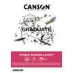 Canson Graduate Manga Marker Layout - Bloc dessin - 50 feuilles - A4 - 70 gr