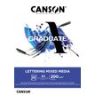 Canson Graduate Lettering Mixed Media - Bloc dessin - 20 feuilles - A4 - 200 gr