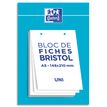 Oxford - Pack de 30 Fiches Bristol - A5 - uni - perforées - blanc