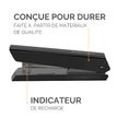 0043859776597-Fellowes - Agrafeuse LX820 noire avec Microban® - capacité de 20 feuilles - pleine bande--1