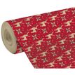Clairefontaine - Papier cadeau kraft - 70 cm x 50 m - 70 g/m² - rennes rouges