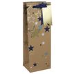 Clairefontaine Everyday Adult - Sac cadeau bouteille - 12,7 cm x 9 cm x 35.5 cm - pluie d'étoiles - argent