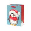 Legami - Sac cadeau - 19 cm x 11,5 cm x 25 cm - pingouin de Noël