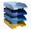 Exacompta Beeblue - brieflade - voor A4 Plus - lichtblauw, turquoise, marineblauw, saffron