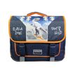 3666311010816-Cartable Vorax Dinosaure 38 cm - 2 compartiments - bleu - Bagtrotter--0