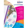 Avery - 96 onglets adhésifs imprimables - 32 x 13 mm - couleurs assorties
