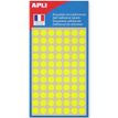 Apli Agipa - 385 Pastilles adhésives - jaune fluo - diamètre 8,5 mm - réf 111852