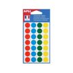 APLI - zelfklevend etiket - blauw, geel, rood, groen (pak van 140)