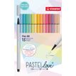 STABILO Pen 68 Pastellove - Pack de 15 feutres - couleurs pastels assorties