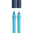 Schneider Paint-It 040 - pack de 2 cartouches de recharge Twin marker - 1 pointe ogive + 1 pointe pinceau - alaska blue