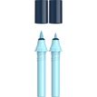 Schneider Paint-It 040 - pack de 2 cartouches de recharge Twin marker - 1 pointe ogive + 1 pointe pinceau - aqua blue