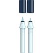 Schneider Paint-It 040 - pack de 2 cartouches de recharge Twin marker - 1 pointe ogive + 1 pointe pinceau - bleu ciel clair