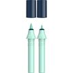 Schneider Paint-It 040 - pack de 2 cartouches de recharge Twin marker - 1 pointe ogive + 1 pointe pinceau - turquoise